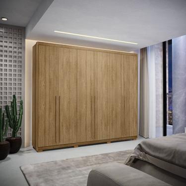 Imagem de Guarda Roupa Dubai Majestic 6 Portas e 3 Gavetas Nature - Vila Rica Móveis