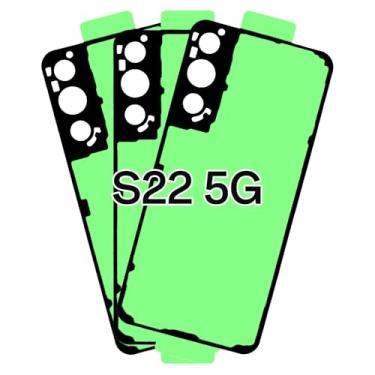 Imagem de BESJMYT 3 peças de fita adesiva para capa de porta de bateria para Samsung Galaxy S22 5G capa traseira adesivo adesivo de substituição para samsungs22 5g SM-S901U SM-S901U1
