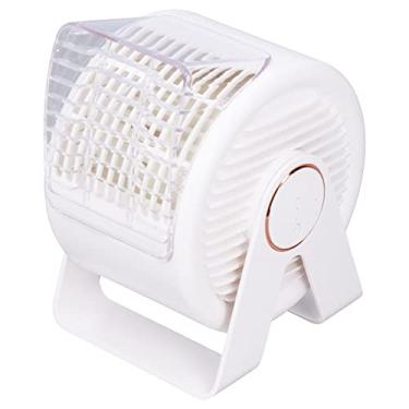 Imagem de Ventilador de mesa pequeno, ventilador de circulação de ar de mesa, ventilador portátil recarregável USB com 3 velocidades para escritório, casa, acampamento, ângulo ajustável de 60 graus,