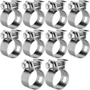 Imagem de 10 ABRACADEIRA MANGOTE 25 A 30mm AÇO REFORCADO 1" LARGA - Luxus