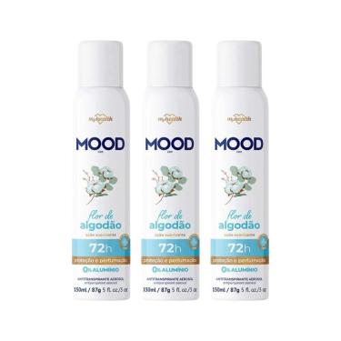 Imagem de Desodorante Aero Mood 150Ml Flor De Algodao - Kit C/3Un