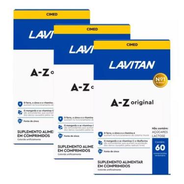 Imagem de Kit 3 Suplemento Lavitan A-Z Original Com 60 Cp - Cimed