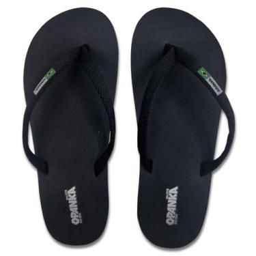 Imagem de Chinelo Opanka 100 Sandália Dedo Confortável Tira Fina Macio, Preto, 3