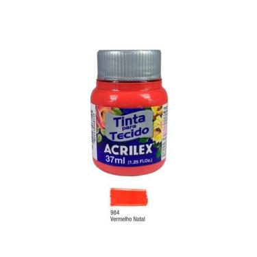 Imagem de Tinta para Tecido Fosca 37ml Acrilex - Vermeho Natal