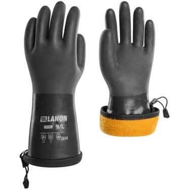 Imagem de LANON Protection Luvas De Trabalho De Inverno À Prova D'Água Revestidas De Pu Lanon Para Clima Frio, Luvas Quentes Para Trabalho Em Freezer, Microespuma Antiderrapante, Grande