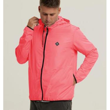 Imagem de Jaqueta Corta Vento Masculino Com Capuz WSS Brasil Diamond, Rosa, M