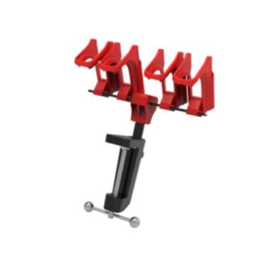 Imagem de Colaxi Racker de aerógrafo de liberação rápida slot em forma de u para acessórios de garagem armazenamento estável 360 rotativo ajustável