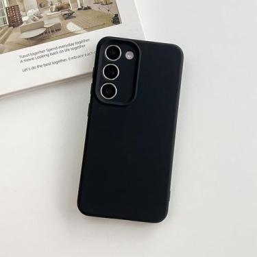 Imagem de Capa de silicone líquido macio de qualidade para Samsung Galaxy S24 S23 Plus S22 Ultra Lente protetora colorida, D, para Samsung S24