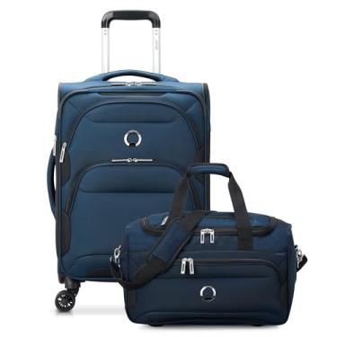 Imagem de DELSEY Paris Mala expansível Sky Max 2.0 Softside com rodas giratórias, Azul, 2-Piece Set (21/24), Bagagem expansível Sky Max 2.0 softside com rodas giratórias