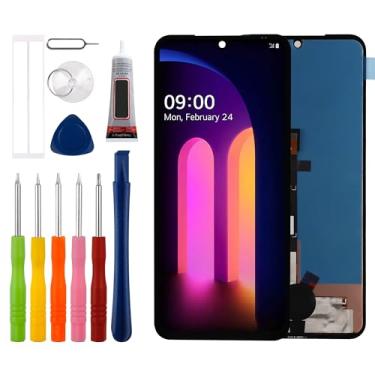 Imagem de [Novo] Duotipa LCD Display Touch Screen Digitalizador Substituição para LG V60 ThinQ 5G LM-V600 A001LG 6,8 polegadas com kit de ferramentas de reparo técnico - preto.