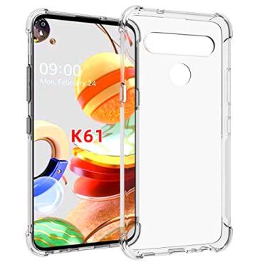 Imagem de USTIYA Capa para LG Q61 / K61 Capa transparente TPU quatro cantos capa transparente macia funda