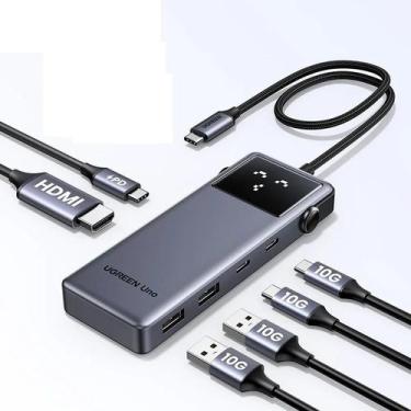 Imagem de HUB USB-C 6-em-1 4K 60Hz PD 100W UGREEN Uno 10Gbps Adaptador