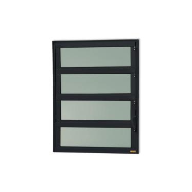 Imagem de Janela De Aluminio Basculante Elite Vidro Boreal 80cm X 120cm Brimak Preto