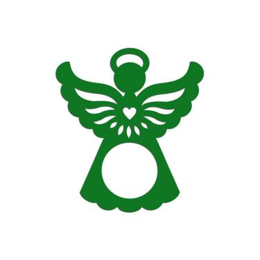 Imagem de Porta Guardanapo Anjinho Kit Com 4 Peças 7cmx8cm - Cria Arte Laser Verde