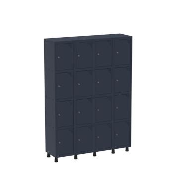 Imagem de Armario Roupeiro 16 Portas Aço Grp 504/16 Azul Del Rey