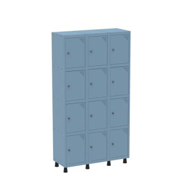 Imagem de Armario Roupeiro 12 Portas Aço Grp 503/12 Azul Dali