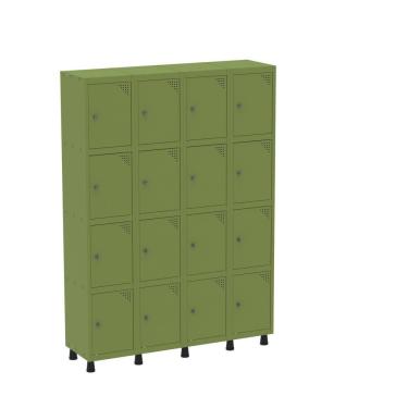 Imagem de Armario Roupeiro 16 Portas Aço Grp 504/16 Verde Miró