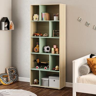 Imagem de Estante Infantil 10 Nichos Legno Salinas / Verde Bellagio