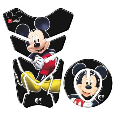 Imagem de Protetor Tanque E Bocal Adesivo Moto Honda Mickey Até 2017 Preto