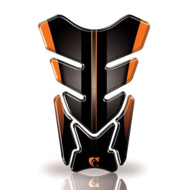 Imagem de Protetor De Tanque Adesivo Moto Honda, Yamaha E Suzuki Varias Cores Cor Laranja