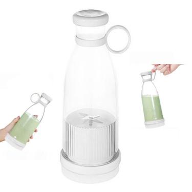 Imagem de Garrafa Mixer Liquidificador Misturador Suco Shake Smoothie Usb Potente Cozinha Bolsa Viagem Portatil