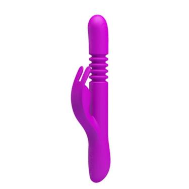 Imagem de Vibrador Rotativo Vai E Vem 12 Vibrações Donahur - Pretty Love - Roxo