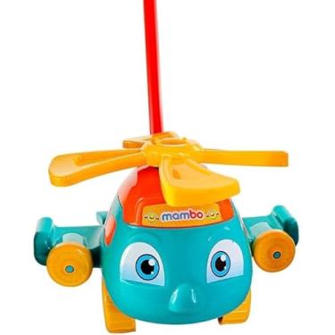 Imagem de Avião de Brinquedo Infantil com Hélice para Empurrar e Puxar, Multicolorido