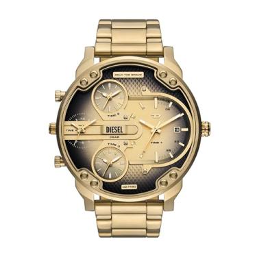Imagem de Diesel Relógio masculino Mr. Daddy Slim multi-movimento de aço inoxidável dourado (modelo: DZ7490), Dourado