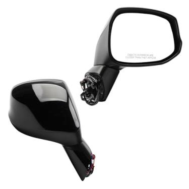 Imagem de Dasbecan Espelho retrovisor de porta preto do lado direito do passageiro compatível com Honda Civic Power Glass 2012 2013 2014 2015 substituição manual dobrável # HO1321261,76208TR0A01-PFM,76208TR6C01