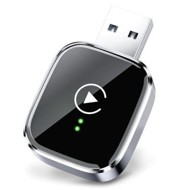 Imagem de Redlake Adaptador Carplay Sem Fio Para Iphone Mini Apple Usb E Usb-C/Tipo C Plug And Play (Preto Fosco)