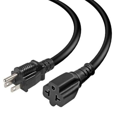 Imagem de VSEER Cabo De Extensão Alta Resistência Calibre 12 6 Pés, 12Awg 15A 5-15P, Adaptador Tomada Ca Doméstico [4 Em 1] Para 20A 5-15R, 5-20R, 6-15R, 6-20R, Alimentação Com T.