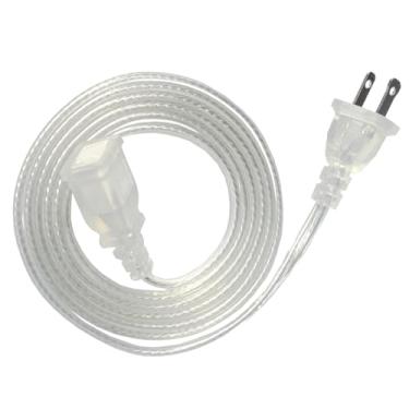 Imagem de Jplenty Cabo De Extensão Transparente 3 Metros, Fino, 2 Pinos Para Uso Interno Com Plugue Único - Ideal Luzes Natal, Lâmpadas, Câmera, Tv