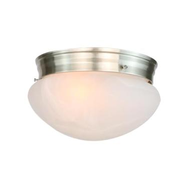 Imagem de LPRZSG Luminária De Teto Embutida Lprzsg, Interna Moderna Com Vidro Transparente, Cúpula Vintage Fosco Para Quarto, Corredor, Cozinha E Sala Jantar (Prata Grande)