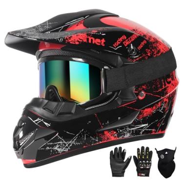 Imagem de SPARK Capacetes Para Motociclistas De Trilha, Crianças, Jovens, Atv, Motocross, Rosto I...
