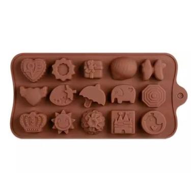Imagem de Forma Molde Silicone Chocolate Bombom Bicho Castelo Coroa - LUYKE