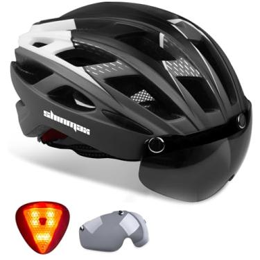 Imagem de Shinmax Capacete De Bicicleta, Cpsc/Cpc Para Homens E Mulheres Adultos Com Óculos Magnéticos Luz Fundo Led Ajustável Ciclismo Sm-T69