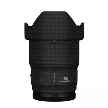 Imagem de Película protetora de lente de câmera película protetora de vinil adesivo premium para Panasonic Lumix S 35 mm F1.8 decalque fotográfico 35 1.8 (preto matriz)
