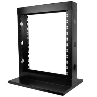 Imagem de Rack Coluna Soldado 12U Com Base Soleira Preto (Sem Guias) - Pier Tele
