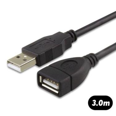 Imagem de Cabo Fio Extensor Usb 2.0 De 3.0M 3 Metros Com Filtro - Chroma Tech