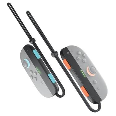 Imagem de Orzero (1 Pair) Wrist Strap for Switch 2 2025 Joycon, Controller Hand Grip Accessories Easy to Install Adjustable Tightness Stable Connection, Gamepad Handle Lock Wrist Strap Lanyard - Black