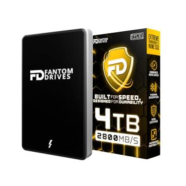 Imagem de Fantom Drives SSD externo Extreme 4TB - 2800MB/s, Thunderbolt 3 e 4, USB Tipo C, alumínio, certificado Intel, TB3X-2300N4TB