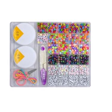 Imagem de Conjunto de Brinquedos de MiçAngas para CriançAs (Adequado para Pulseiras, Colares Coloridos, Incluindo Silicone e Tesouras)(C02-1.039 peças)