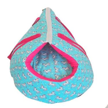 Imagem de Bolsa de Transporte e Cama Iglu Pet 2 em 1 Amora Top Impermeável - Com
