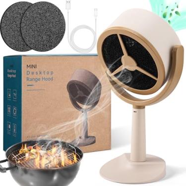 Imagem de Mity rain Exaustor Portátil Para Cozinhar, De Cozinha Recarregável, Rotação Ajustável 125°, Baixo Ruído, Filtro Carbono Reutilizável Remoção Fumaça Em Cozinhas, Churrasqueiras, Panelas Quentes, Trai