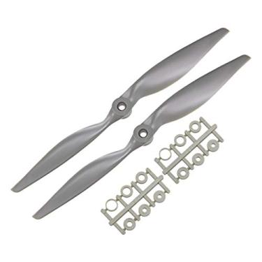 Imagem de uxcell RC Propellers CW 11x7 Inch 2-Vane for Airplane Nylon Gray 2Pcs with Adapter Rings