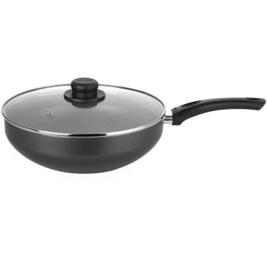 Imagem de Frigideira Wok com Cabo Multiflon Gourmet em Alumínio com Revestimento Antiaderente e T...