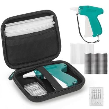 Imagem de Mini pistola de costura para roupas, pistola de costura micro roupas, fixador de roupas rápido, pistola de costura de ponto rápido, kit de pistola de etiquetagem NIFUYOP com 2500 fixadores pretos e