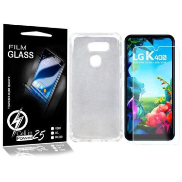 Imagem de Pelicula Vidro + Capa Anti SHOCK LG K40S LMX430bMW 6.1 - Cell In Power