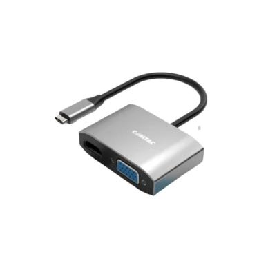 Imagem de Cabo Conversor Usb-C Para HDMI 2.0 Com VGA, Cabo 10 Cm, Comtac, Aluminium 20119453