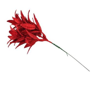 Imagem de Enfeite Decorativo Folha Kiev 26cm - Niazitex, VERMELHO